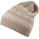 Купить Шапка Lambient, бежевая с молочно-белым с нанесением логотипа