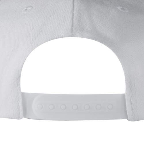 Купить Бейсболка Unit Snapback с прямым козырьком, белая с нанесением логотипа