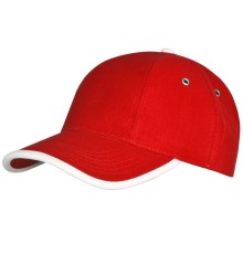 Бейсболка Unit Trendy, красная с белым