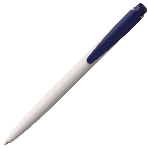 Купить Ручка шариковая Senator Dart Polished, бело-синяя с нанесением логотипа