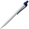Купить Ручка шариковая Prodir QS01 PMT-T, бело-синяя с нанесением логотипа