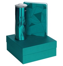 Набор Gems: ежедневник и термостакан, бирюзовый