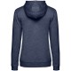 Купить Толстовка с капюшоном женская Hoodie, синий меланж с нанесением логотипа