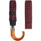 Купить Складной зонт Wood Classic S, красный в клетку с нанесением логотипа