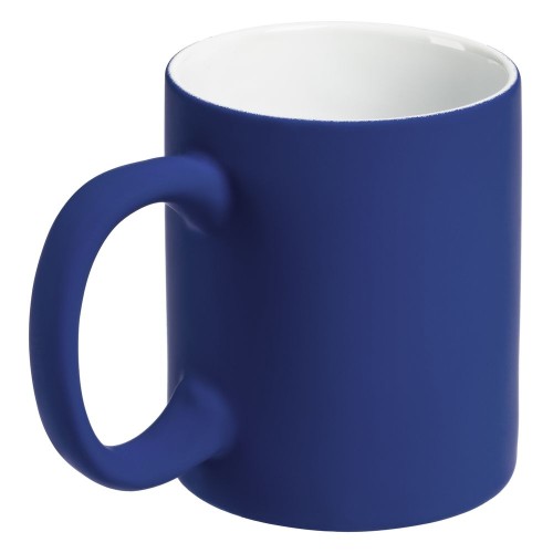 Купить Кружка Sippy c покрытием софт-тач, синяя с нанесением логотипа