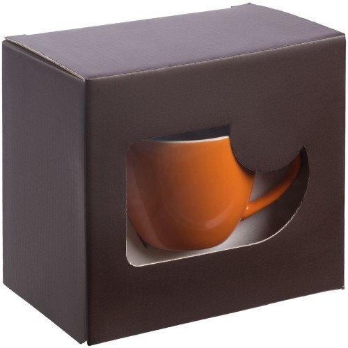 Купить Кофейная пара Refined в подарочной упаковке, оранжевая с нанесением логотипа