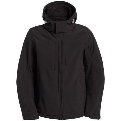 Купить Куртка мужская Hooded Softshell черная с нанесением