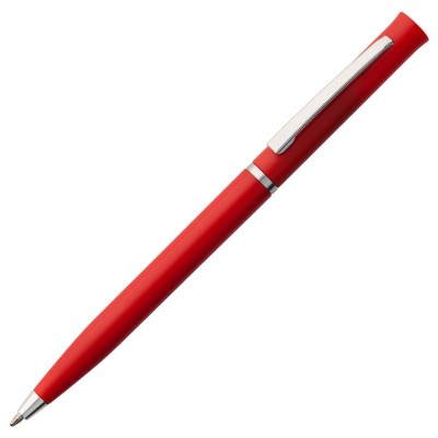 Купить Ручка шариковая Euro Chrome, красная с нанесением логотипа