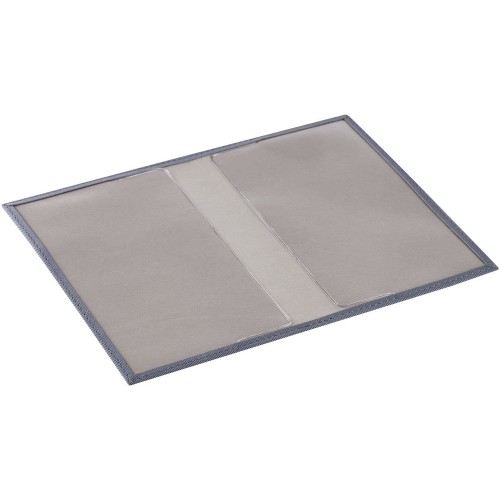 Купить Обложка для паспорта Twill, серая с нанесением логотипа