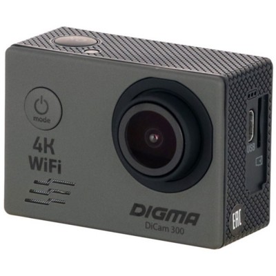 Купить Экшн-камера Digma DiCam 300, серая с нанесением