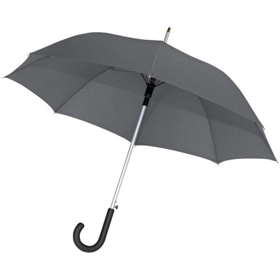 Купить Зонт-трость Alu AC, серый с нанесением логотипа