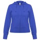 Купить Толстовка женская Hooded Full Zip ярко-синяя с нанесением логотипа