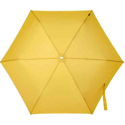 Купить Складной зонт Alu Drop S, 3 сложения, механический, желтый (горчичный) с нанесением логотипа