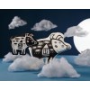 Купить Игрушка «Свинка, витающая в облаках», черная с нанесением логотипа