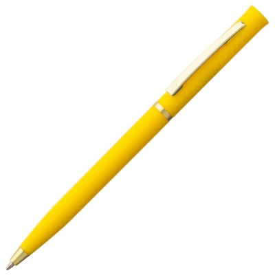 Купить Ручка шариковая Euro Gold, желтая с нанесением логотипа