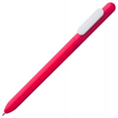 Купить Ручка шариковая Slider, розовая с белым с нанесением
