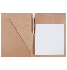 Папка Fact-Folder формата А4 c блокнотом, крафт