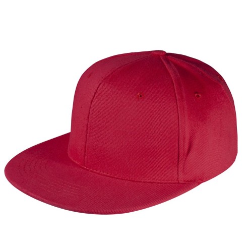 Купить Бейсболка Unit Snapback с прямым козырьком, красная с нанесением логотипа Купить Бейсболка Unit Snapback с прямым козырьком, красная с нанесением логотипа