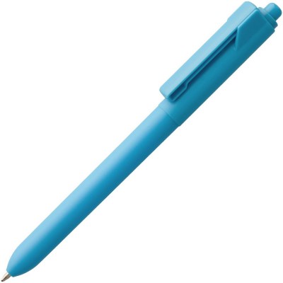 Купить Ручка шариковая Hint, голубая с нанесением