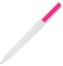 Ручка шариковая Split White Neon, белая с розовым