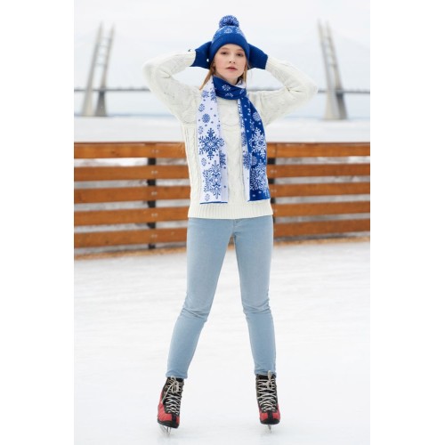 Купить Шапка Snow Fairy, синяя (василек) с нанесением логотипа Купить Шапка Snow Fairy, синяя (василек) с нанесением логотипа