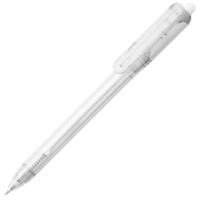 Купить Ручка шариковая Bolide Transparent, белая с нанесением