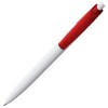 Купить Ручка шариковая Bento, белая с красным с нанесением логотипа