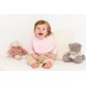 Купить Футболка детская с длинным рукавом Baby Prime, розовая с молочно-белым с нанесением логотипа