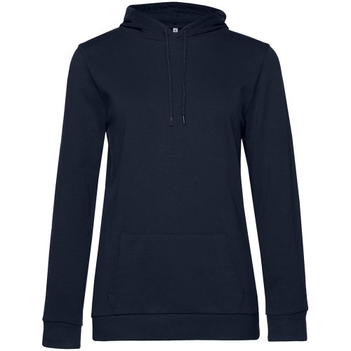 Купить Толстовка с капюшоном женская Hoodie, темно-синяя с нанесением логотипа