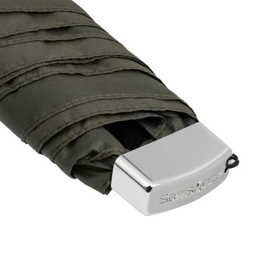 Купить Зонт складной Rain Pro Mini Flat, зеленый (оливковый) с нанесением логотипа