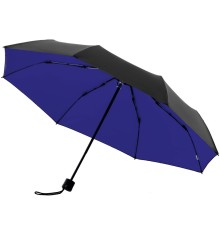Зонт складной с защитой от УФ-лучей Sunbrella, ярко-синий с черным