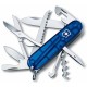 Купить Офицерский нож Huntsman 91, прозрачный синий с нанесением логотипа