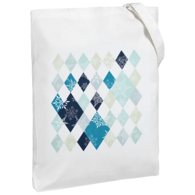 Купить Холщовая сумка «Ромбо. Первый снег», белая с нанесением логотипа