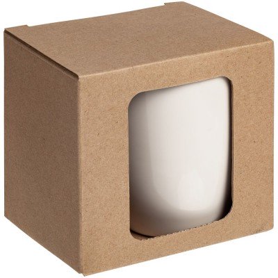 Купить Коробка для кружки Window, крафт с нанесением