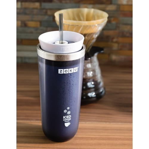 Купить Стакан для охлаждения напитков Iced Coffee Maker, фиолетовый с нанесением логотипа