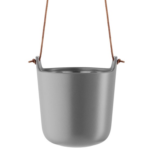 Купить Горшок для растений Flowerpot, подвесной, серый с нанесением логотипа