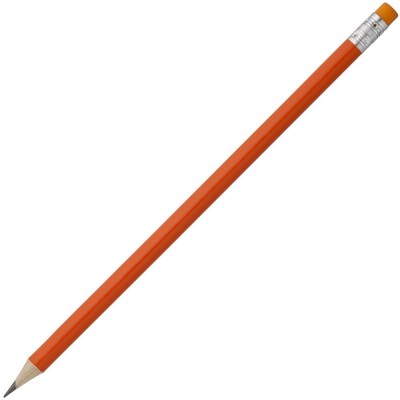 Купить Карандаш простой Hand Friend с ластиком, оранжевый с нанесением логотипа