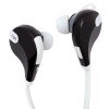 Купить Cпортивные Bluetooth наушники Vatersay, черные с белым с нанесением логотипа