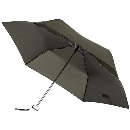 Купить Зонт складной Rain Pro Mini Flat, зеленый (оливковый) с нанесением логотипа