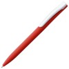 Купить Ручка шариковая Pin Soft Touch, красная с нанесением логотипа