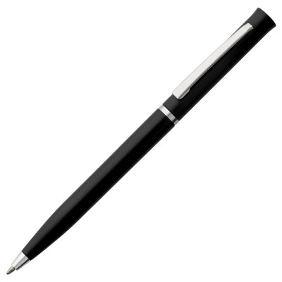 Купить Ручка шариковая Euro Chrome, черная с нанесением
