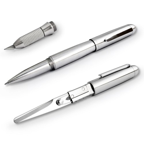 Купить Мультитул Xcissor Pen Full Set, серебристый с нанесением логотипа Купить Мультитул Xcissor Pen Full Set, серебристый с нанесением логотипа
