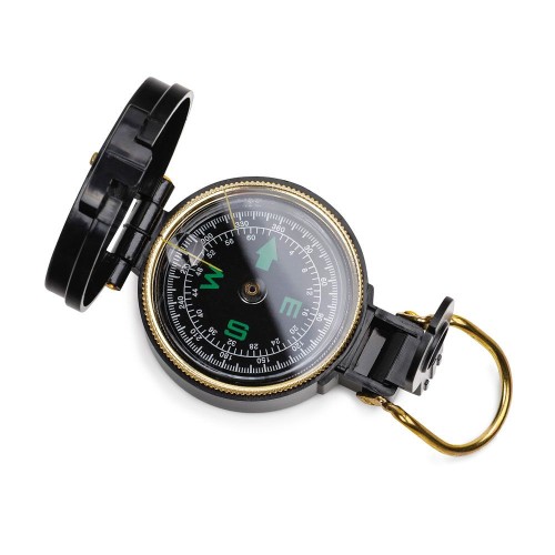 Купить Туристический компас Azimuth, черный с золотой каймой с нанесением логотипа