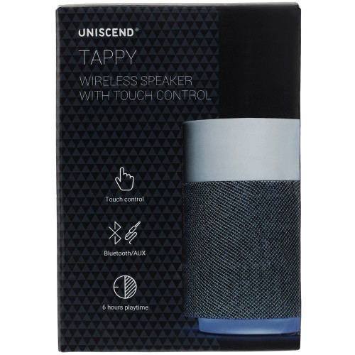 Купить Беспроводная колонка Uniscend Tappy, белая с нанесением логотипа Купить Беспроводная колонка Uniscend Tappy, белая с нанесением логотипа