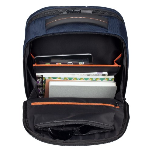 Купить Рюкзак для ноутбука Qibyte Laptop Backpack, синий с черными вставками с нанесением логотипа