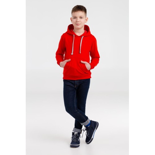 Купить Толстовка с капюшоном детская Kirenga Kids, красная с нанесением логотипа