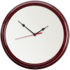 Купить Часы настенные Flat Circle, бордовые с нанесением логотипа