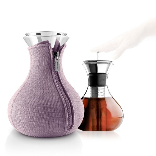 Купить Чайник заварочный Tea Maker в чехле, светло-розовый с нанесением логотипа