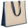 Холщовая сумка для покупок Bagari со светло-синей отделкой
