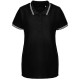 Купить Рубашка поло женская Virma Stripes Lady, черная с нанесением логотипа